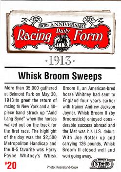 1993 Horse Star Daily Racing Form 100th Anniversary #20 Whisk Broom II Back
